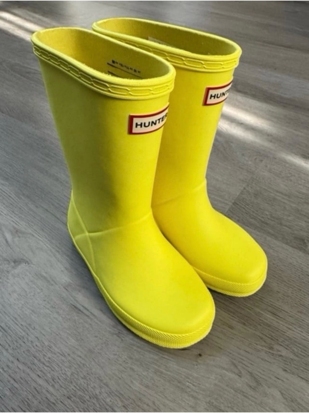 Hunter Kids' Girl Toddler Yellow Waterproof Rain Boots Sz 11